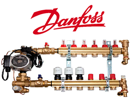 Змішувальний вузол, колектор для теплої підлоги Danfoss на 2 виходи