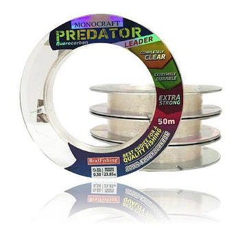 Флюорокарбон Bratfishing Monocraft Fluorocarbon Predator Leader 50м