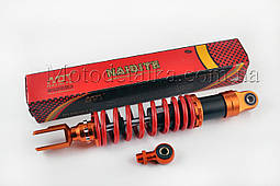 Амортизатор універсальний (+ перехідник) 350 mm, тюнінговий (жовтогарячо-червоний) NDT