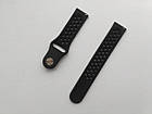 Силіконовий ремінець Sport Nike Style для Xiaomi Amazfit Bip / Lite / 20 мм Чорний 1674P, фото 4