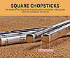 Преміум Китайські Палички Для Їжи Суші з лазерним візерунком метал неіржавка сталь багаторазові, фото 5