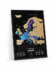 Стирається скретч карта Європи Travel Map Black Europe (англійська мова), фото 7