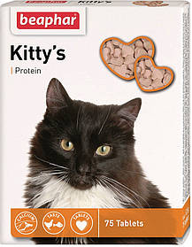 Beaphar Kitty's Protein — вітаміни для дорослих кішок, 75 табл.