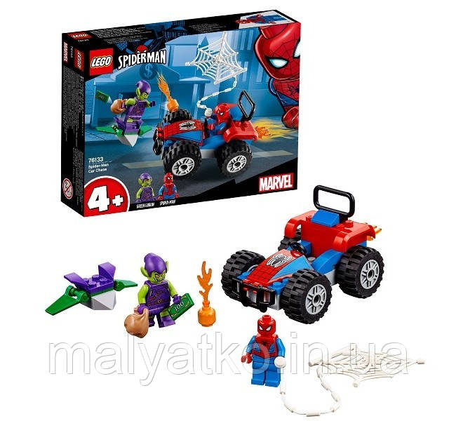 ПІД ЗАСТОСУНОК 20+-ДНЕЙ Lego Super Heroes Автомобільна гонитва Людини-павука 76133