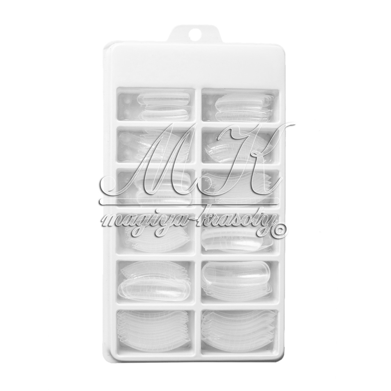 Верхня форма для нарощування полігелем із розміткою, широка (12 комірок)