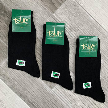Шкарпетки чоловічі демісезонні х/б Талько, 41-42 розмір, чорні, 03431