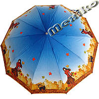Зонт ZEST, полный автомат серия 10 спиц, расцветка Девушка с котом