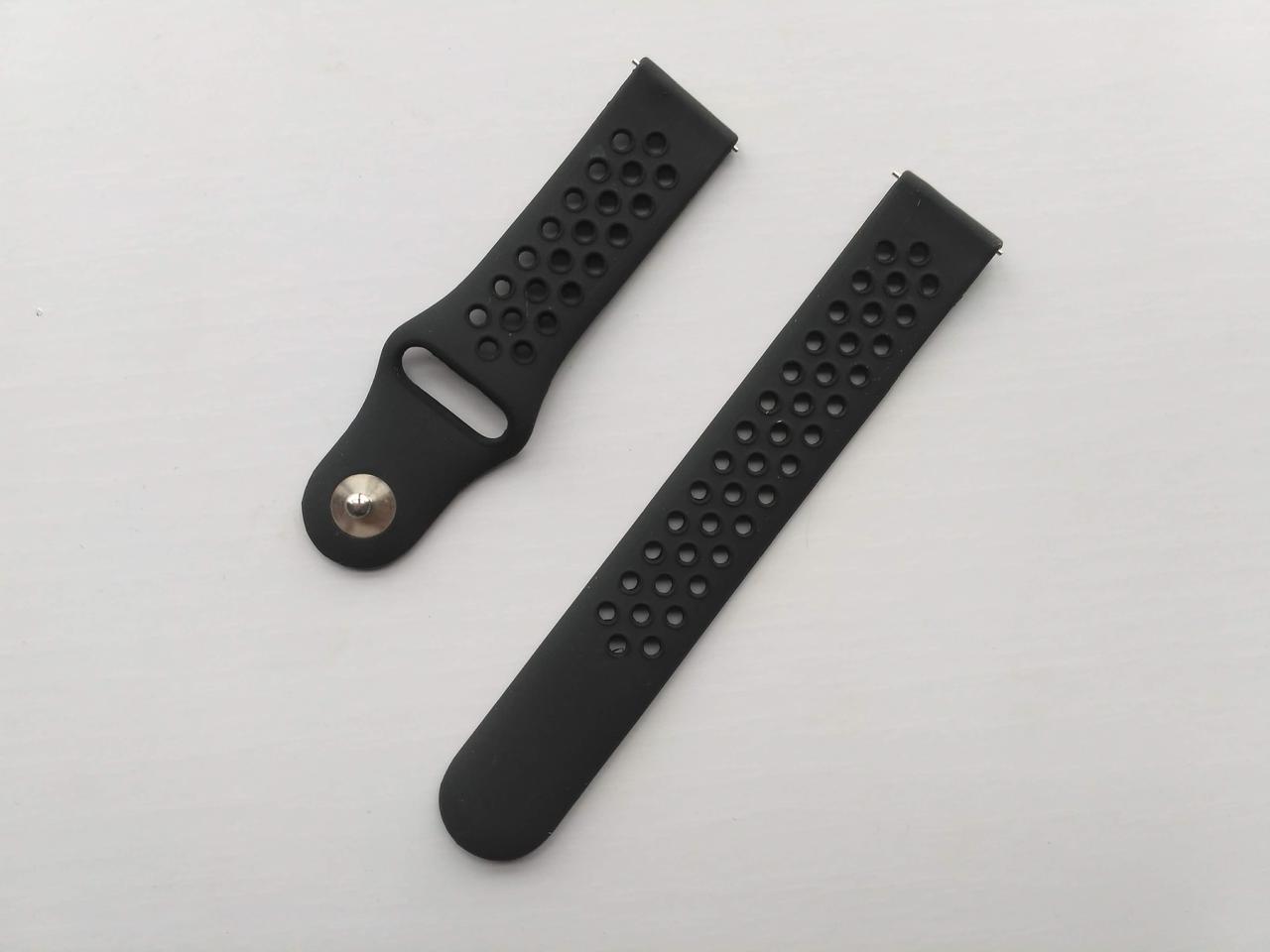 Силіконовий ремінець Sport Nike Style для Xiaomi Amazfit Bip / Lite / 20 мм Коричневий / Чорний 1674P