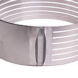 Форма для бісквіта Kamille регульована 24,5-30 см з отвором для нарізки і ножем KM-7789, фото 5