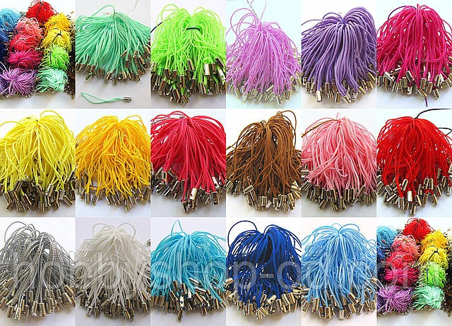 Шнурки для брелоків 100 шт ( одного кольору), фото 1