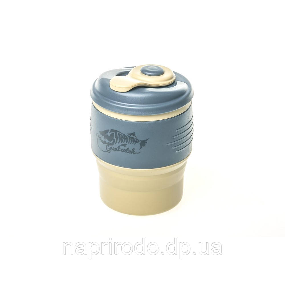Кухоль складний силіконовий Tramp з кришкою 350ml sand