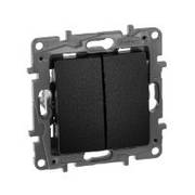 Вимикач 2-клавішний антрацит Etika Legrand 672602