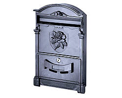 Поштовий ящик чорний Герб Троянда