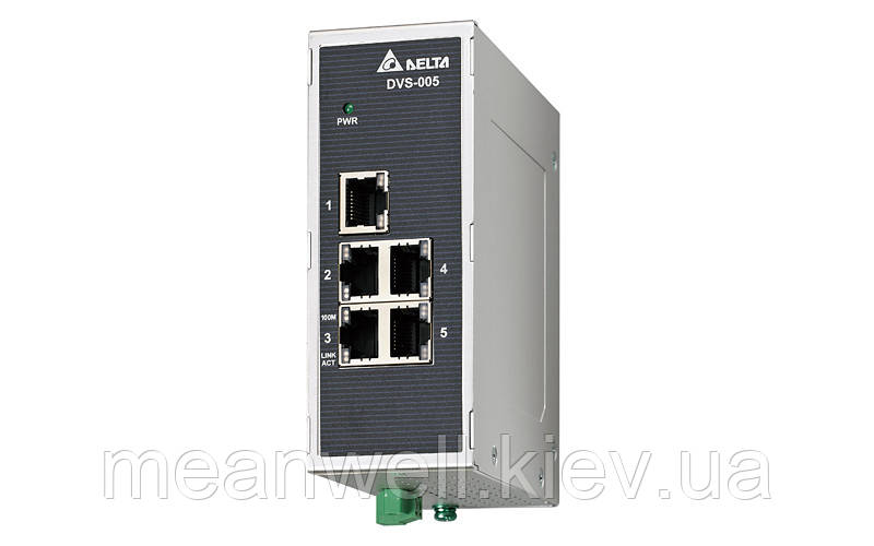 Промисловий некерований комутатор Delta Electronics на 5 портів DVS-005I00, фото 1