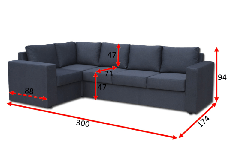 Диван кутовий Чикаго А 31 940х3000х1740мм розкладний Віка, фото 2