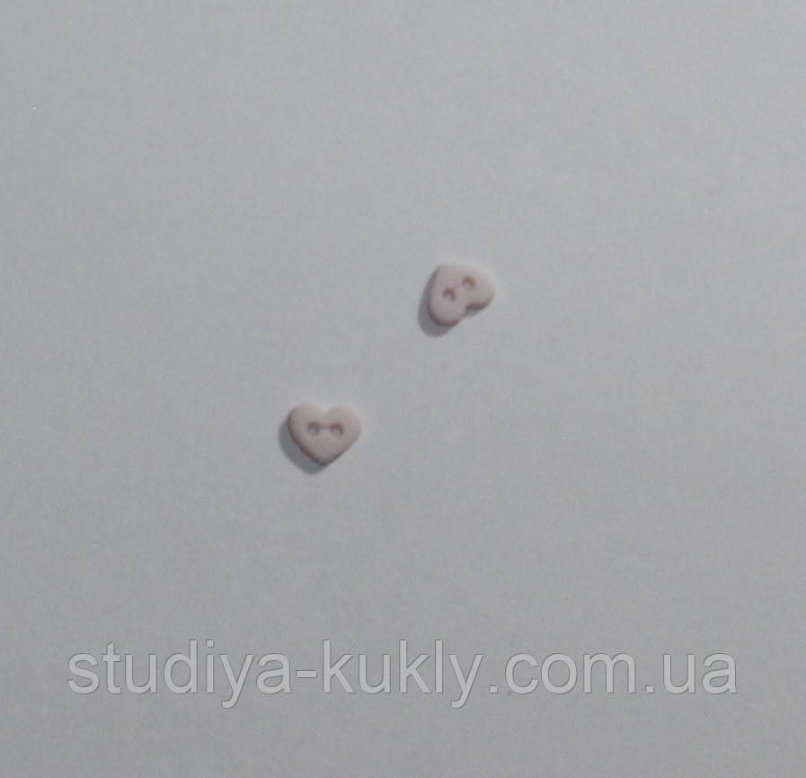 Гудзики для ляльок міні, серденько, №4, фото 1