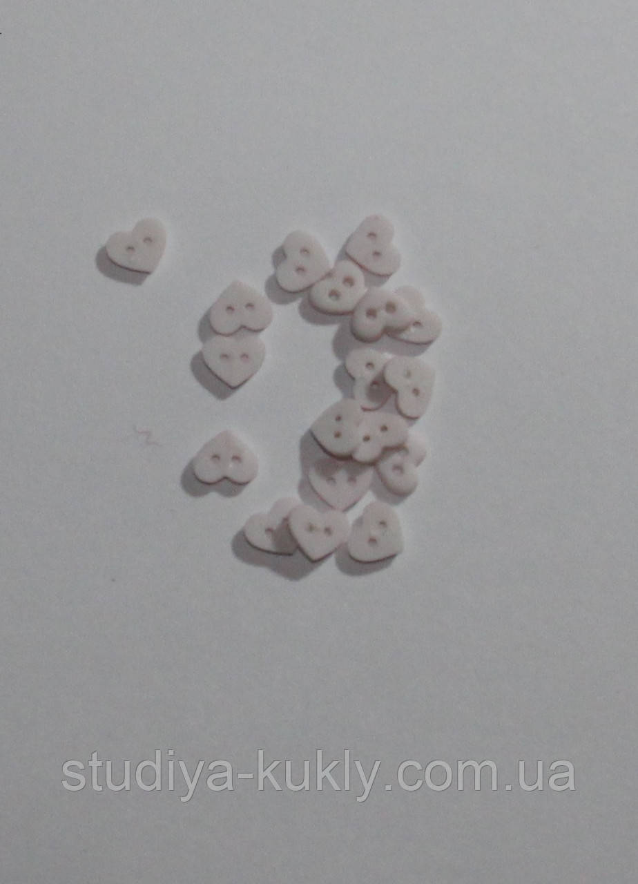 Гудзики для ляльок міні, серденько. №5, фото 1