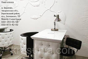 Кресло клиента Ice Queen, Маникюрный стол Queen 8