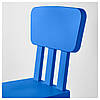 IKEA MAMMUT (603.653.46) Дитячий стілець, синій, фото 3