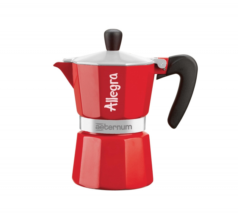 Гейзерна кавоварка Bialetti Allegra Aeternum Red (3 чашки - 170 мл)