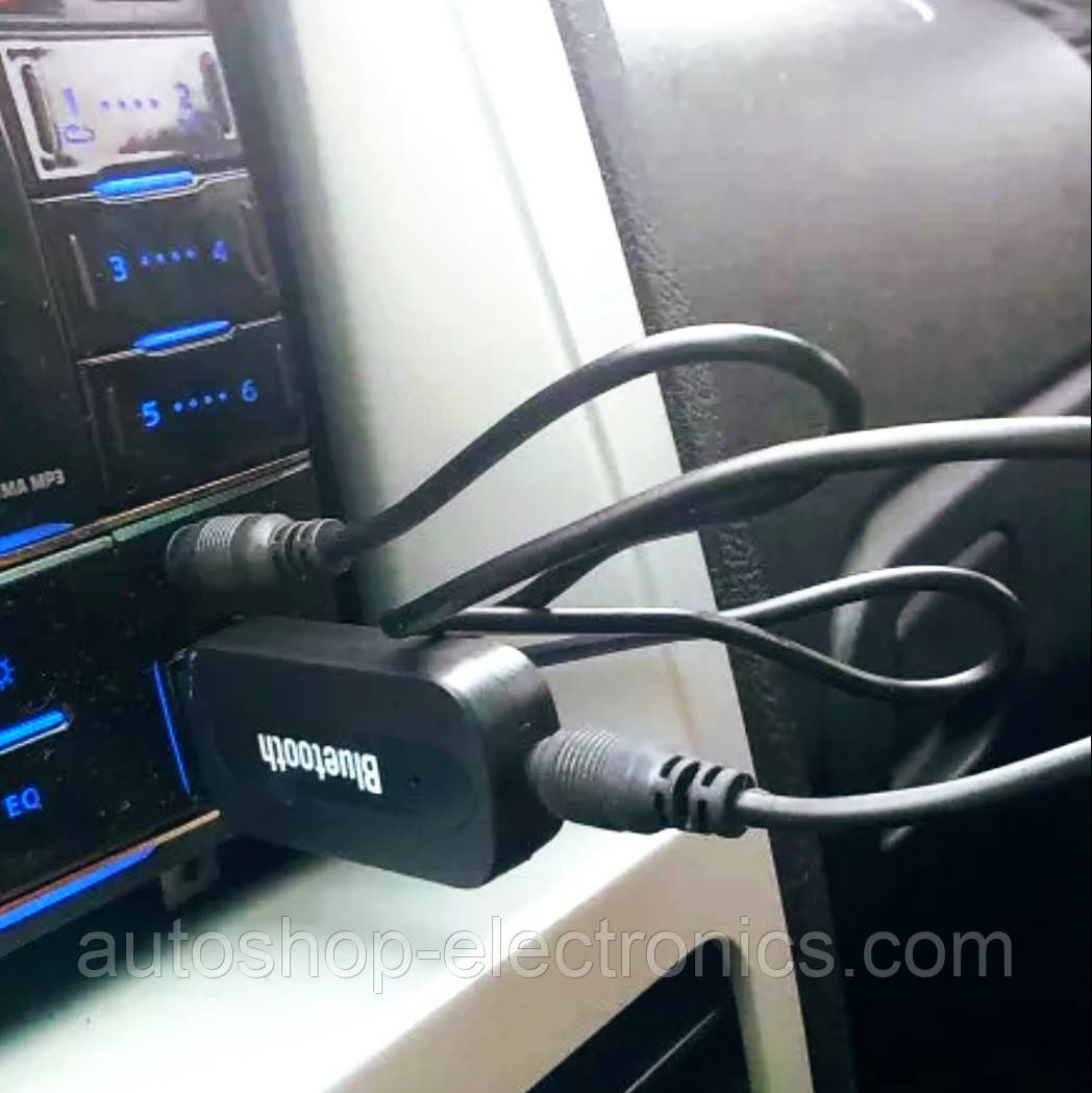 Bluetooth music AUX - USB живлення (v5.0, ЧОРНИЙ), фото 1