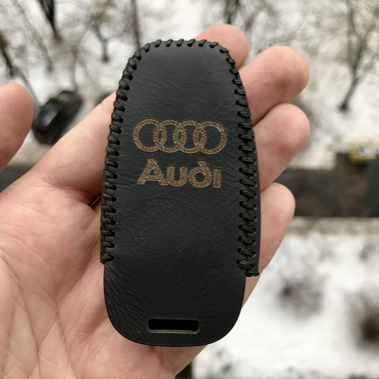 Кожаный чехол для ключа Audi A1,A3,A4,A5,A6,A6 ALLROAD QUATTRO,A7,A8,Q2,Q3,Q5,Q7,Q8,R8,RS Q3,RS3,RS4,RS5 - фото 2 - id-p783213887