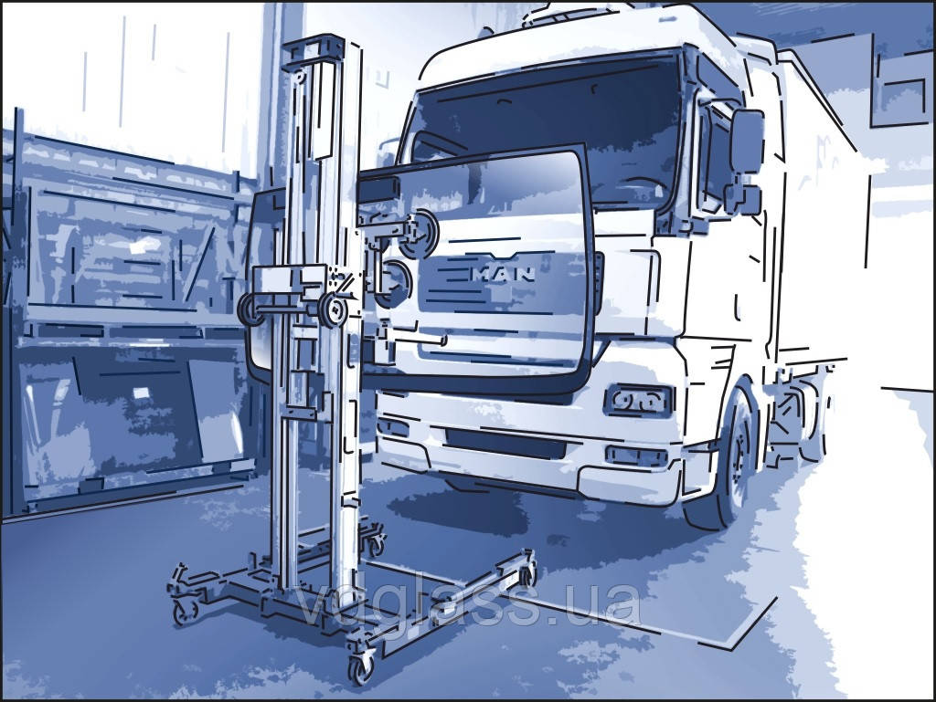 Mercedes L381 (1619-1838-1938-2632) заміна лобового скла на вантажівці вузька кабіна в Нікополі, Києві, Дніпрі, фото 1