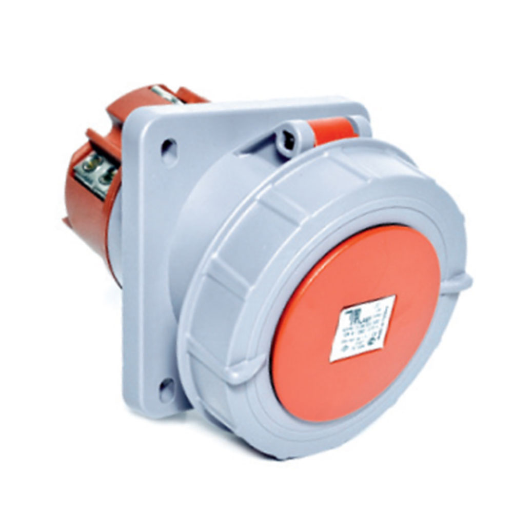 Роз'єм силовий: розетка фланцева з нахилом, 125А, 5 полюсів 3p+n+e, IP67