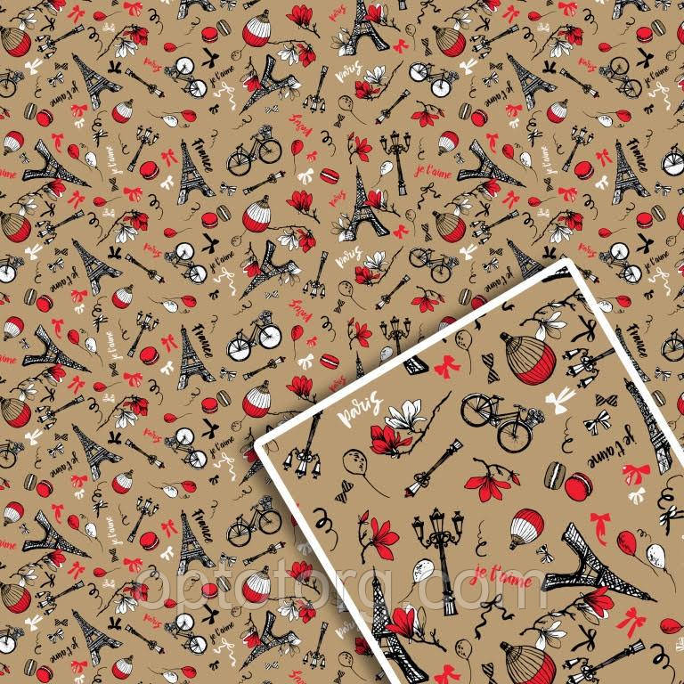 Подарунковий пакувальний папір 70*100 см 10 аркушів/упак, фото 1