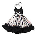 Плаття для ляльки Блайз із котиками, чорно-білий колір, фото 2