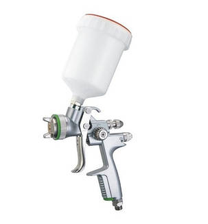 Пневматичний фарборозпилювач HVLP верх.пласт.бачок 600мл, форсунка-1,4 мм Italco H-1001A-1.4, фото 1