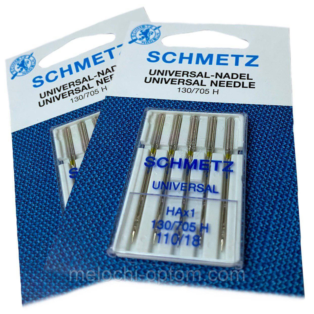 Голки швейні SCHMETZ №110/18 УНІВЕРСАЛЬНИЙ для побутових швейних машин