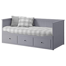 IKEA HEMNES (392.116.19) Кушетка з 2 матрацами/2 ящиками, сірий