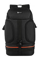 Рюкзак для фотоапарата універсальний з відділом для ноутбука 15,6" Чорний з оранжевим ( код: IBF028BJ )