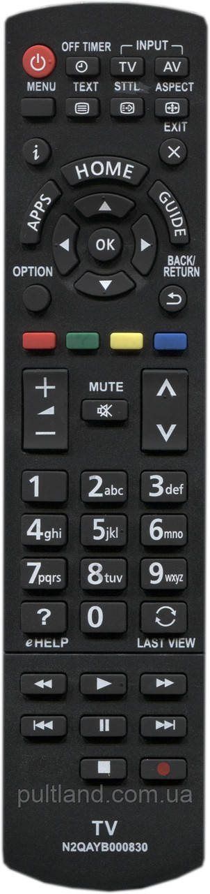 Пульт для телевізора Panasonic N2QAYB000830