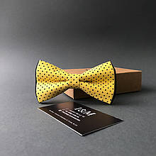 Краватка-метелик I&M Craft жовтий у горошок (010504)