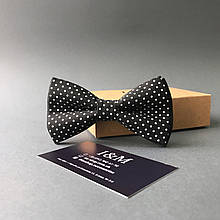 Краватка-метелик I&M Craft чорний у горошок (010501)
