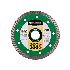 Круг алмазний відрізний Ді-стар Turbo 125x2,2x8x22,23 Baumesser Stein PRO