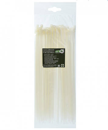 Кабельна Стяжка (хомут) 5х300 (4,8х300мм) тм ТАКЕЛ, фото 1