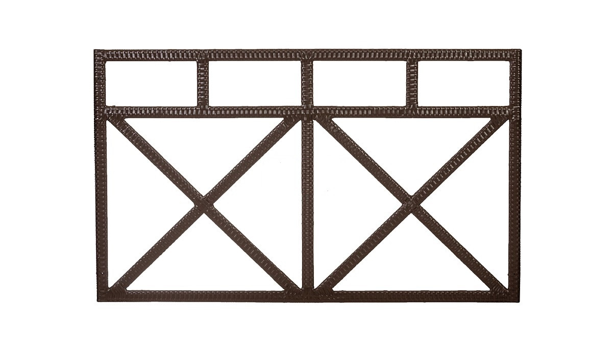 Оборона садового каркаса сталі, іск. ротанг Коричневий, 150x3x90 см (Terico ТМ)