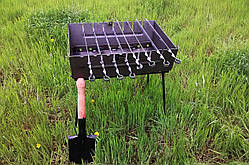 Мангал Валіза 3 мм 8 шампурів дворівнева