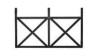 Ограждение под кашпо каркас сталь, иск. ротанг Коричневое, 150x3x90 см (Terico ТМ)