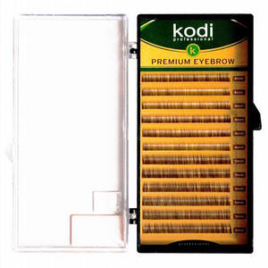 Брови Natural Curl (натуральний завиток) Kodi Professional 0.06 (12 рядів: 6-7) темно-коричневі
