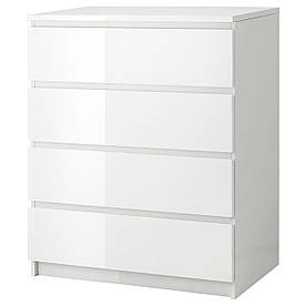 IKEA MALM (504.240.54) Комод, 4 ящики, білий