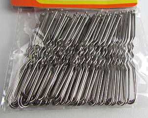 Шпильки для волосся довжина 7 см сріблясті 50 шт/уп.