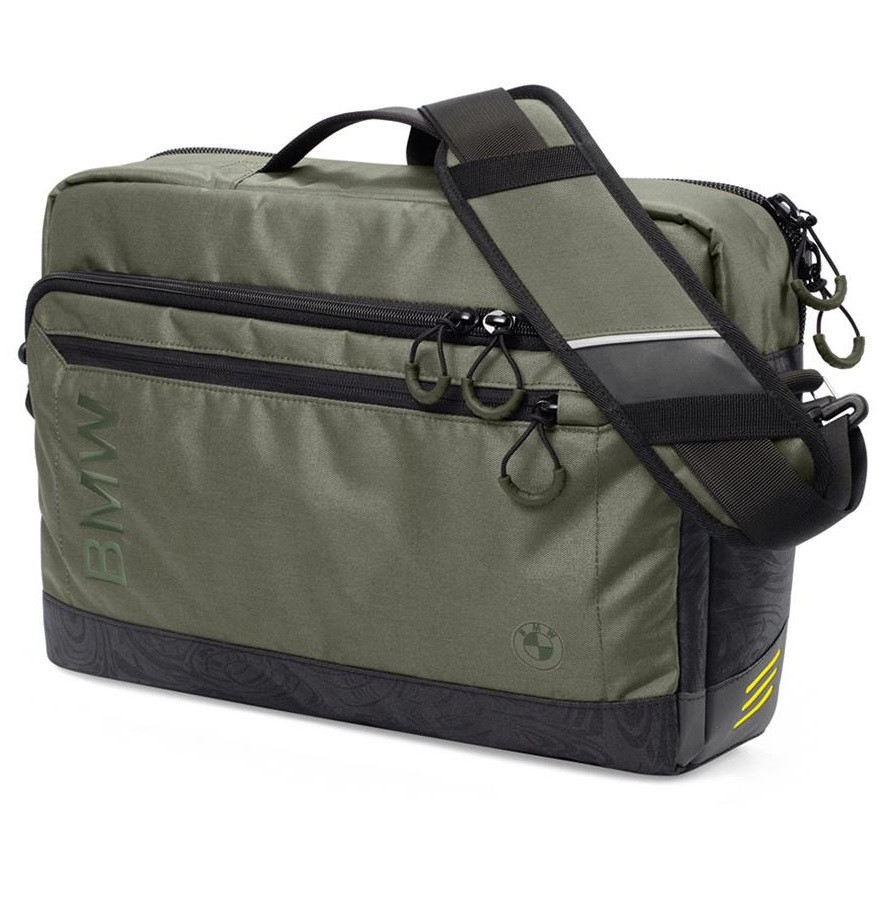 Сумка-месенджер BMW Active Messenger Bag, Functional, Anthracite/Olive, артикул 80222446009