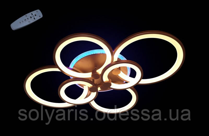 Світлодіодна люстра припотолочная 1811/6 CF LED Dimmer (коричневий)