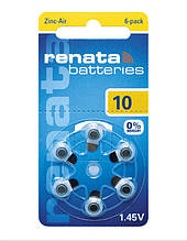 Батарейки для слухових апаратів Renata Maratone ZA 10
