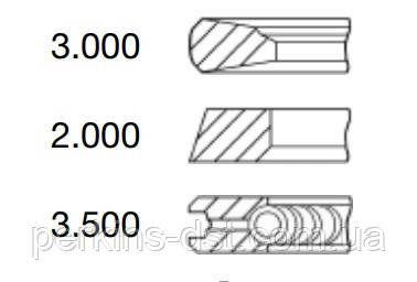 Поршневі кільця 108 мм для двигуна (Дойц) Deutz BF6M 1013/BF4M 1013, фото 1