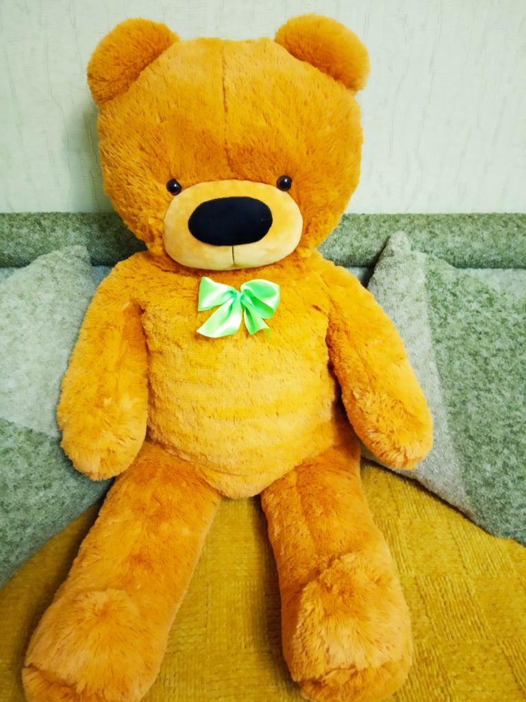Плюшевий ведмідь 120 см карамель, гарна м'яка іграшка ведмедик